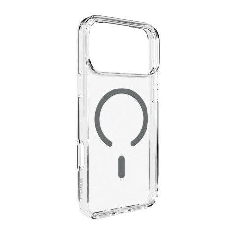 
„iPhone 17 Pro Lite“ „MagSafe“ dėklas – permatomas pilkas žiedas
