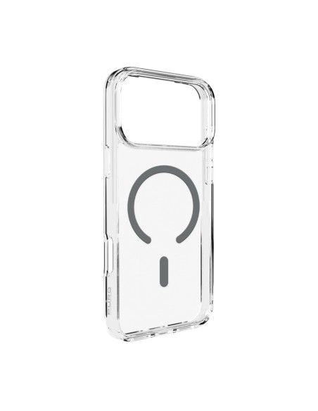 
„iPhone 17 Pro Lite“ „MagSafe“ dėklas – permatomas pilkas žiedas
