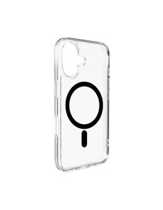 
„iPhone 17 Lite“ „MagSafe“ dėklas – permatomas juodas žiedas
