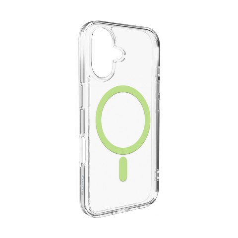 
„iPhone 17 Lite“ „MagSafe“ dėklas – permatomas žalias žiedas

