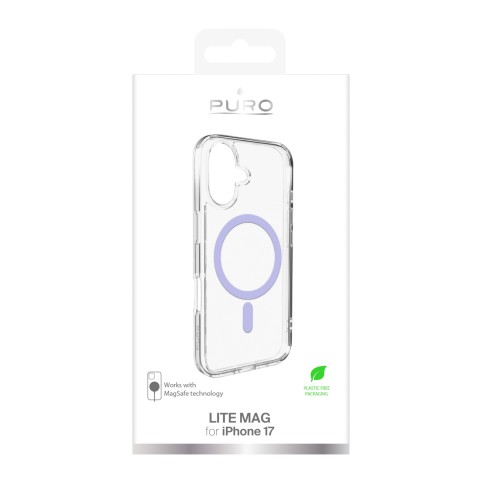 
„iPhone 17 Lite“ „MagSafe“ dėklas – permatomas rožinis žiedas
