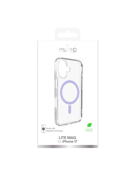 
„iPhone 17 Lite“ „MagSafe“ dėklas – permatomas rožinis žiedas
