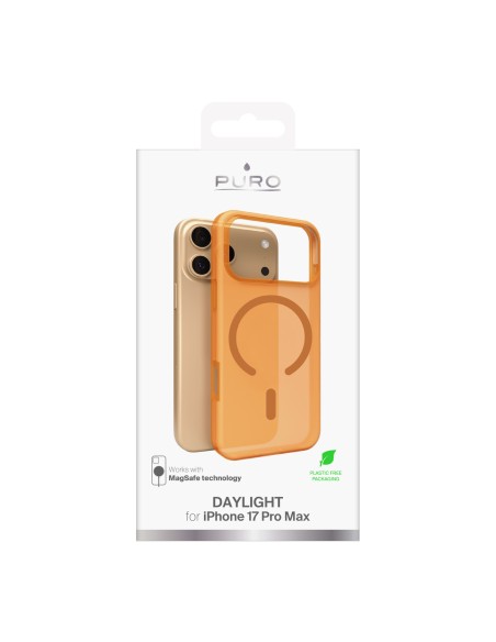 
„iPhone 17 Pro Max Magsafe Daylight“ silikoninis dėklas – permatomas oranžinis
