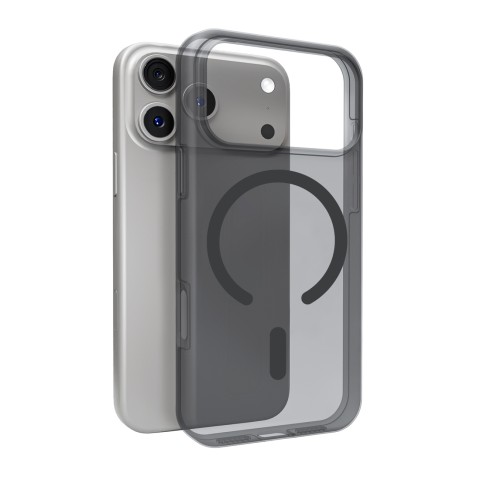
„iPhone 17 Pro Magsafe Daylight“ silikoninis dėklas – permatomas juodas
