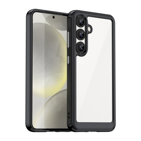 
Silikoninis dėklas su gelio rėmeliu, skirtas „Samsung Galaxy S25 Outer Space“ dėklui – juodas
