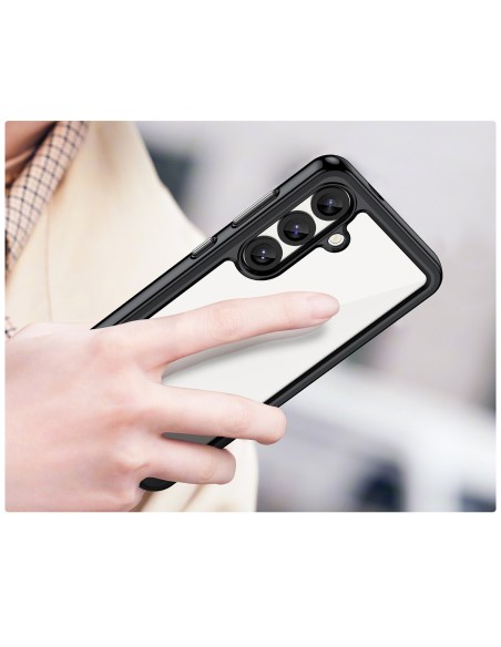 
Silikoninis dėklas su gelio rėmeliu, skirtas „Samsung Galaxy S25 Outer Space“ dėklui – juodas
