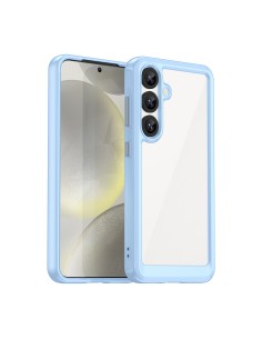 
Silikoninis dėklas su gelio rėmeliu, skirtas „Samsung Galaxy S25 Outer Space“ dėklui – mėlynas
