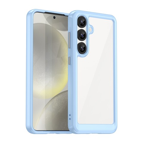 
Silikoninis dėklas su gelio rėmeliu, skirtas „Samsung Galaxy S25 Outer Space“ dėklui – mėlynas
