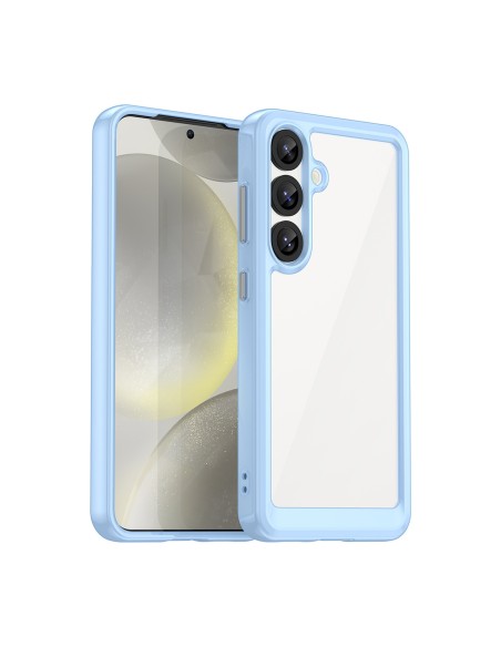 
Silikoninis dėklas su gelio rėmeliu, skirtas „Samsung Galaxy S25 Outer Space“ dėklui – mėlynas
