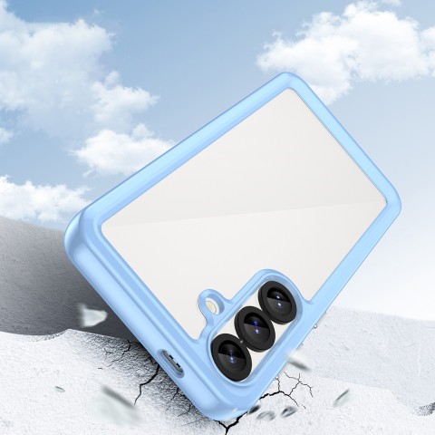 
Silikoninis dėklas su gelio rėmeliu, skirtas „Samsung Galaxy S25 Outer Space“ dėklui – mėlynas
