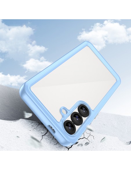 
Silikoninis dėklas su gelio rėmeliu, skirtas „Samsung Galaxy S25 Outer Space“ dėklui – mėlynas
