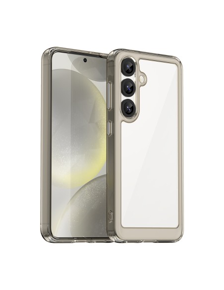 
Silikoninis dėklas su gelio rėmeliu, skirtas „Samsung Galaxy S25 Outer Space“ dėklui - skaidrus juodas
