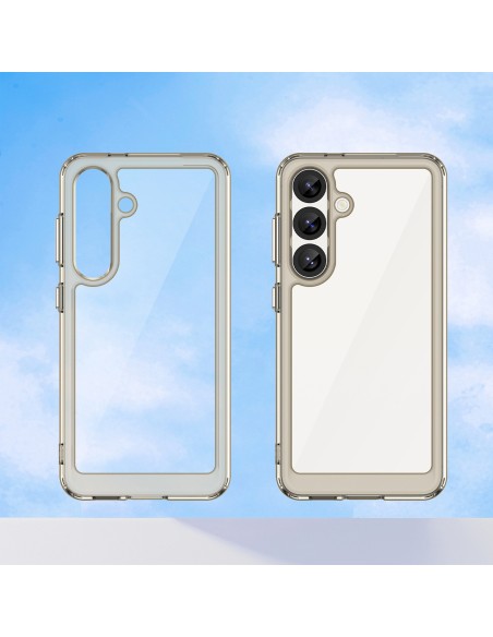 
Silikoninis dėklas su gelio rėmeliu, skirtas „Samsung Galaxy S25 Outer Space“ dėklui - skaidrus juodas
