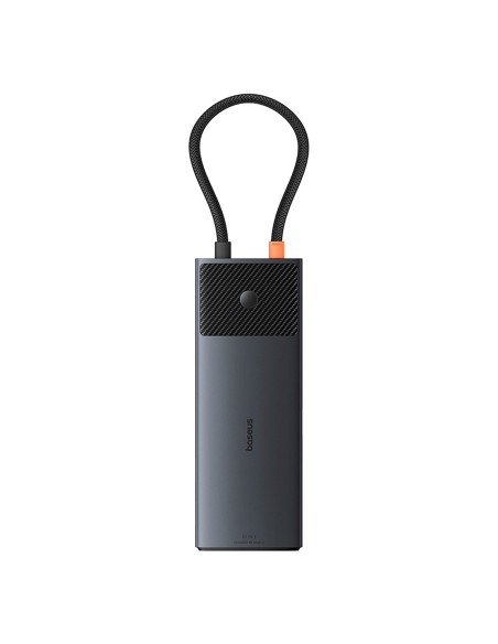 
ŠAKOS adapterio skirstytuvas 10in1 HDMI USB-A USB-C RJ45 SD TF - pilkas
