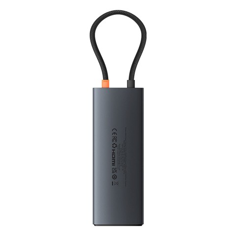 
ŠAKOS adapterio skirstytuvas 10in1 HDMI USB-A USB-C RJ45 SD TF - pilkas
