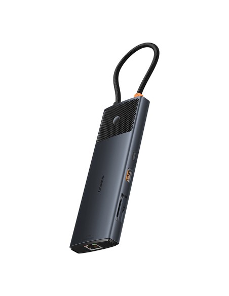 
ŠAKOS adapterio skirstytuvas 10in1 HDMI USB-A USB-C RJ45 SD TF - pilkas
