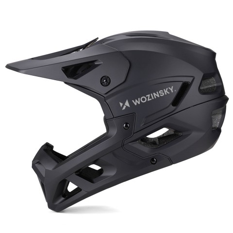
Dviračio šalmas su nuimamu skydeliu, 57–62 cm – juodas
