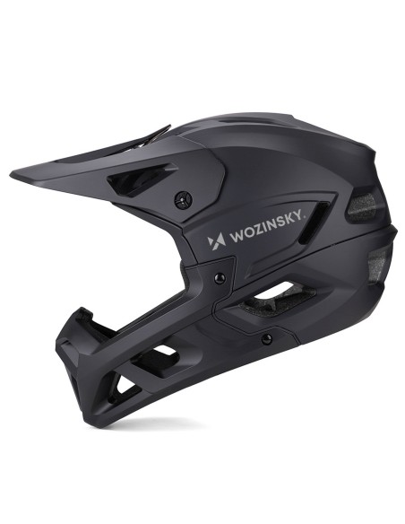 
Dviračio šalmas su nuimamu skydeliu, 57–62 cm – juodas
