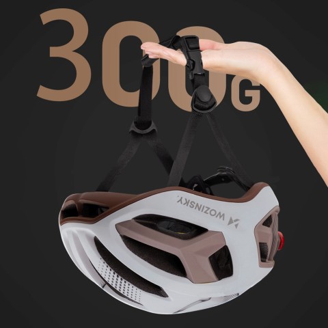 
Itin plonas plento dviratininko šalmas 57–62 cm – pilkšvai rudas
