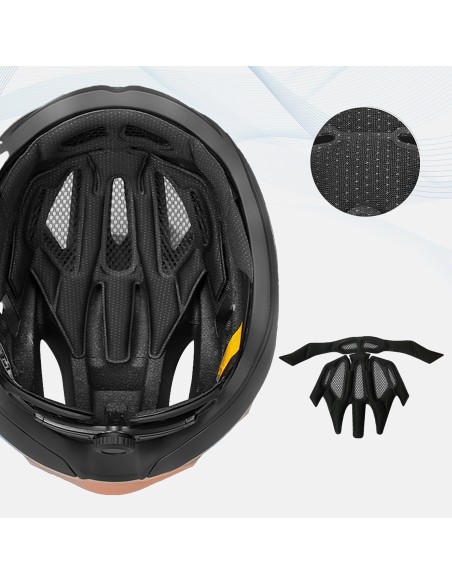 
Itin plonas plento dviratininko šalmas 57–62 cm – pilkšvai rudas
