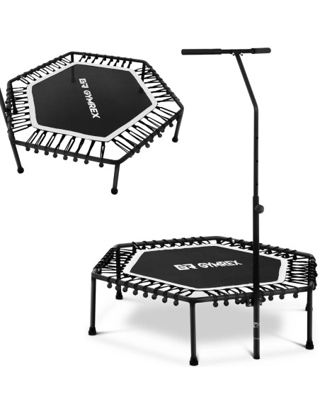 Fitneso batutas mankštai su reguliuojama rankena 124 cm juoda ir balta Fitneso batutas mankštai su reguliuojama rankena 124 cm juoda ir balta