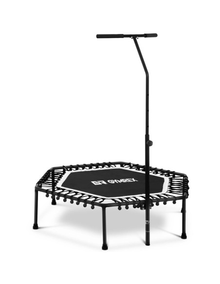 Fitneso batutas mankštai su reguliuojama rankena 124 cm juoda ir balta Fitneso batutas mankštai su reguliuojama rankena 124 cm juoda ir balta