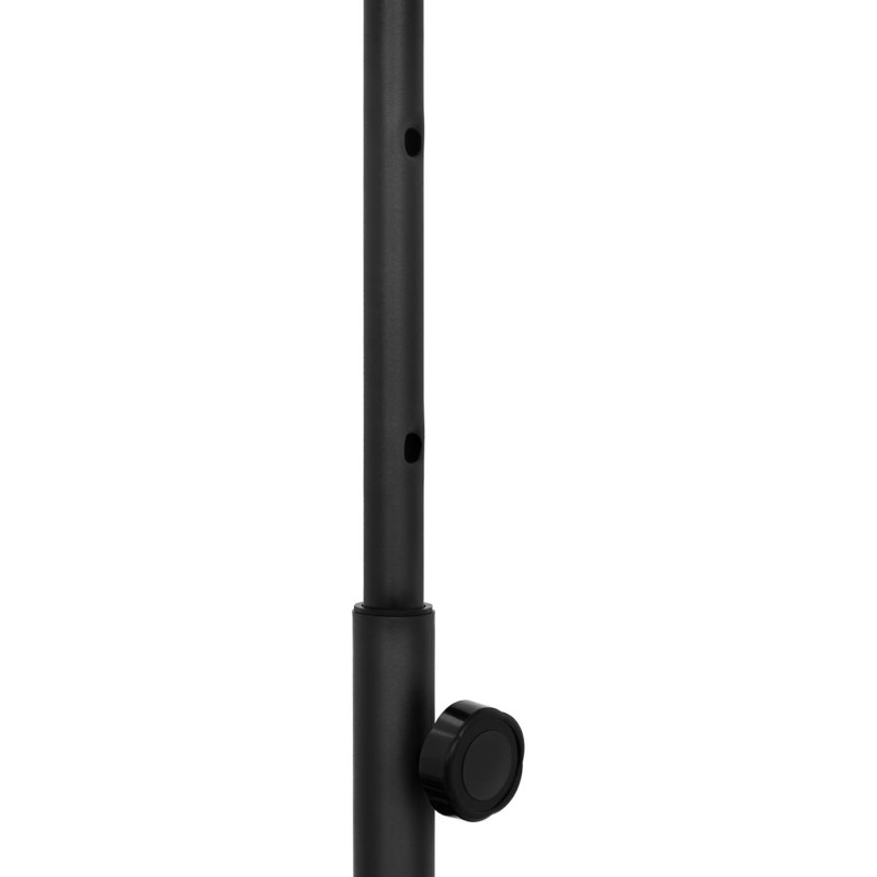 Fitneso batutas mankštai su reguliuojama rankena 124 cm juoda ir balta
