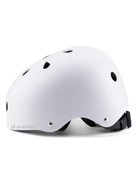 
Lengvas BMX paspirtuko šalmas 54–58 cm – baltas
