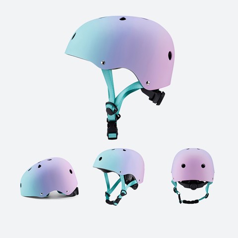 
BMX dviračio šalmas paspirtukams 48-52 cm - rausvas gradientas
