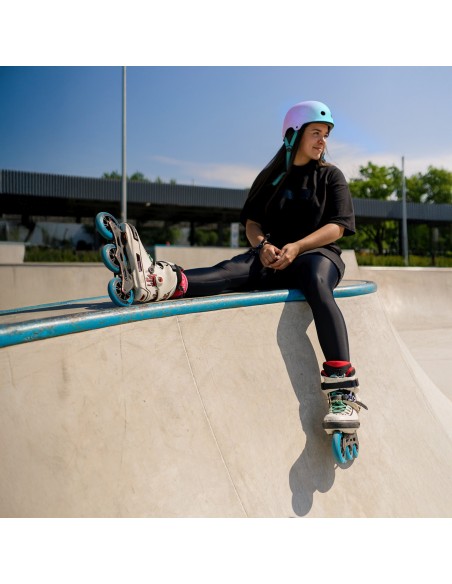
BMX dviračio šalmas paspirtukams 54-58 cm - rausvas gradientas
