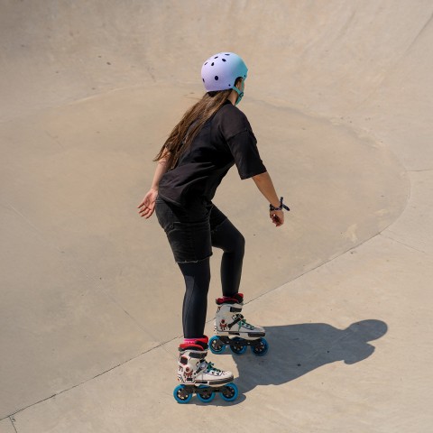 
BMX dviračio šalmas paspirtukams 54-58 cm - rausvas gradientas
