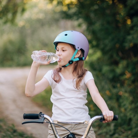 
BMX dviračio šalmas paspirtukams 54-58 cm - rausvas gradientas
