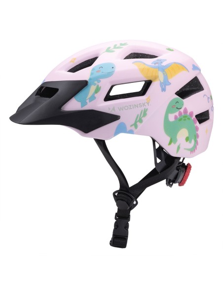 
Vaikiškas MTB dviračio šalmas su nuimamu skydeliu 48–52 cm – rožinis
