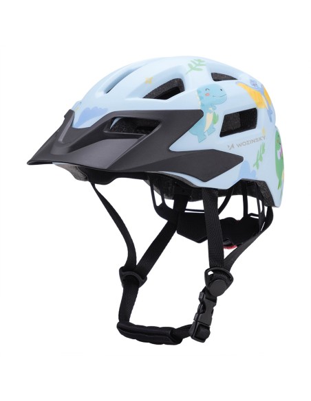 
Vaikiškas MTB dviračio šalmas su nuimamu skydeliu 48–52 cm – šviesiai mėlynas
