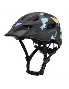 
Vaikiškas MTB dviračio šalmas su nuimamu skydeliu 48–52 cm – juodas

