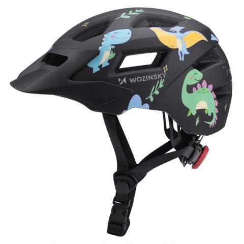 
Vaikiškas MTB dviračio šalmas su nuimamu skydeliu 48–52 cm – juodas
