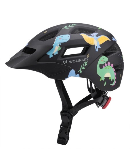 
Vaikiškas MTB dviračio šalmas su nuimamu skydeliu 48–52 cm – juodas
