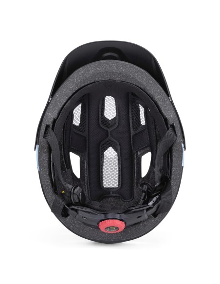 
Vaikiškas MTB dviračio šalmas su nuimamu skydeliu 48–52 cm – juodas
