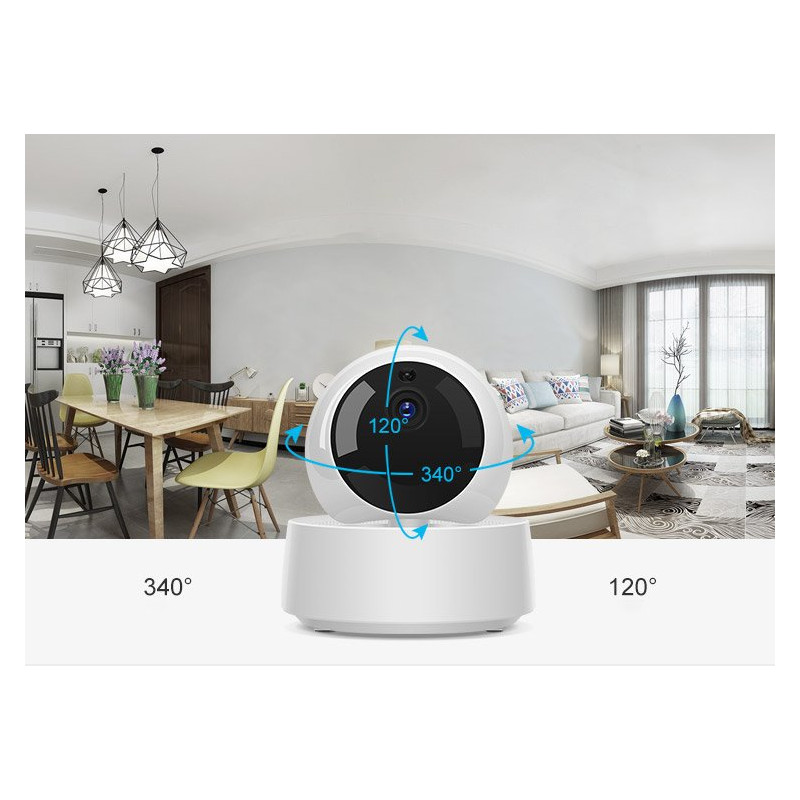 IP kamera WiFi bevielis besisukantis interneto stebėjimas Full HD 1080P baltas GK-200MP2-B