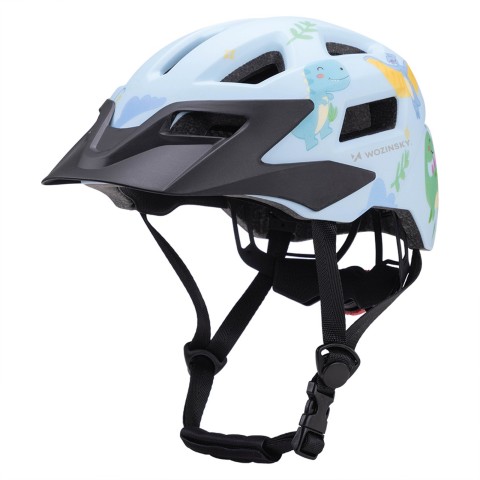
Vaikiškas MTB dviračio šalmas su nuimamu skydeliu, 52–56 cm – šviesiai mėlynas
