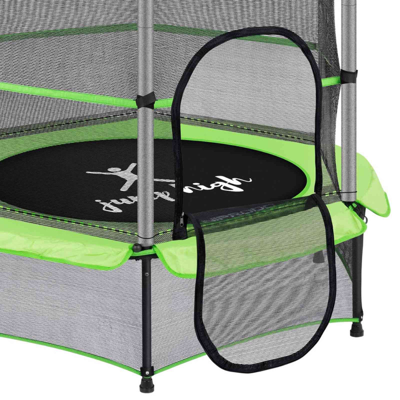 Batutas vaikams su apsauginiu tinkleliu iki 50 kg diametro. 140 cm žalios spalvos