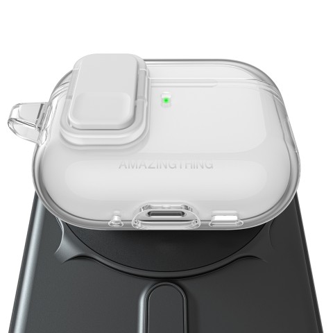 
„AirPods Pro 3“ minimalaus dydžio dėklas – permatomas

