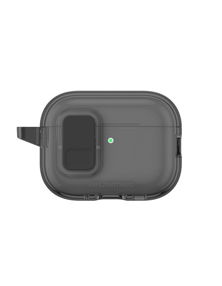 
„AirPods Pro 3“ minimalaus dizaino dėklas – juodas

