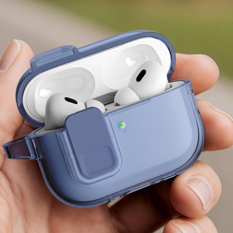 
„AirPods Pro 3“ minimalaus dizaino dėklas – mėlynas
