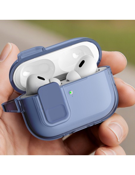 
„AirPods Pro 3“ minimalaus dizaino dėklas – mėlynas
