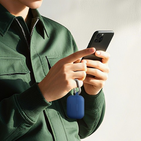 
„AirPods Pro 3 Omni“ dėklas titano spalvos – mėlynas
