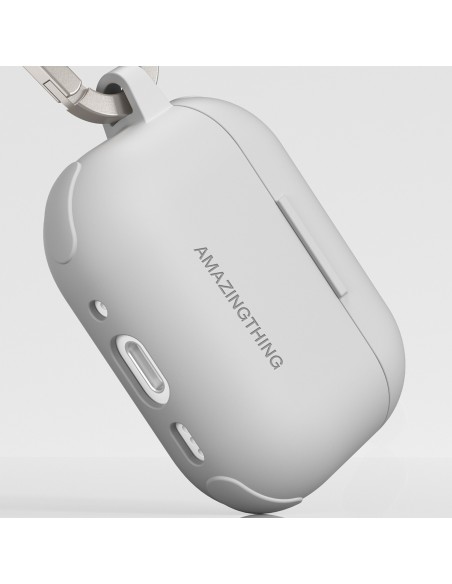 
„AirPods Pro 3 Omni“ dėklas titano spalvos – baltas
