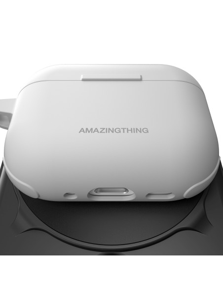 
„AirPods Pro 3 Omni“ dėklas titano spalvos – baltas

