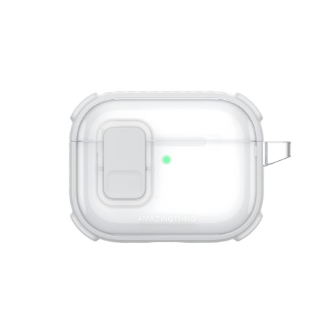 
„AirPods Pro 3 Titan Pro Mag“ dėklas – skaidrus, baltas
