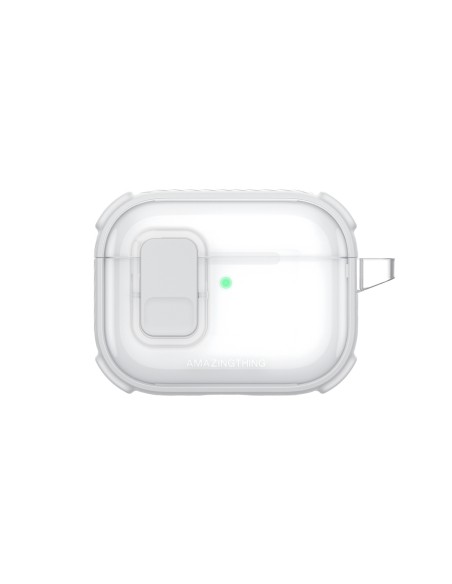 
„AirPods Pro 3 Titan Pro Mag“ dėklas – skaidrus, baltas
